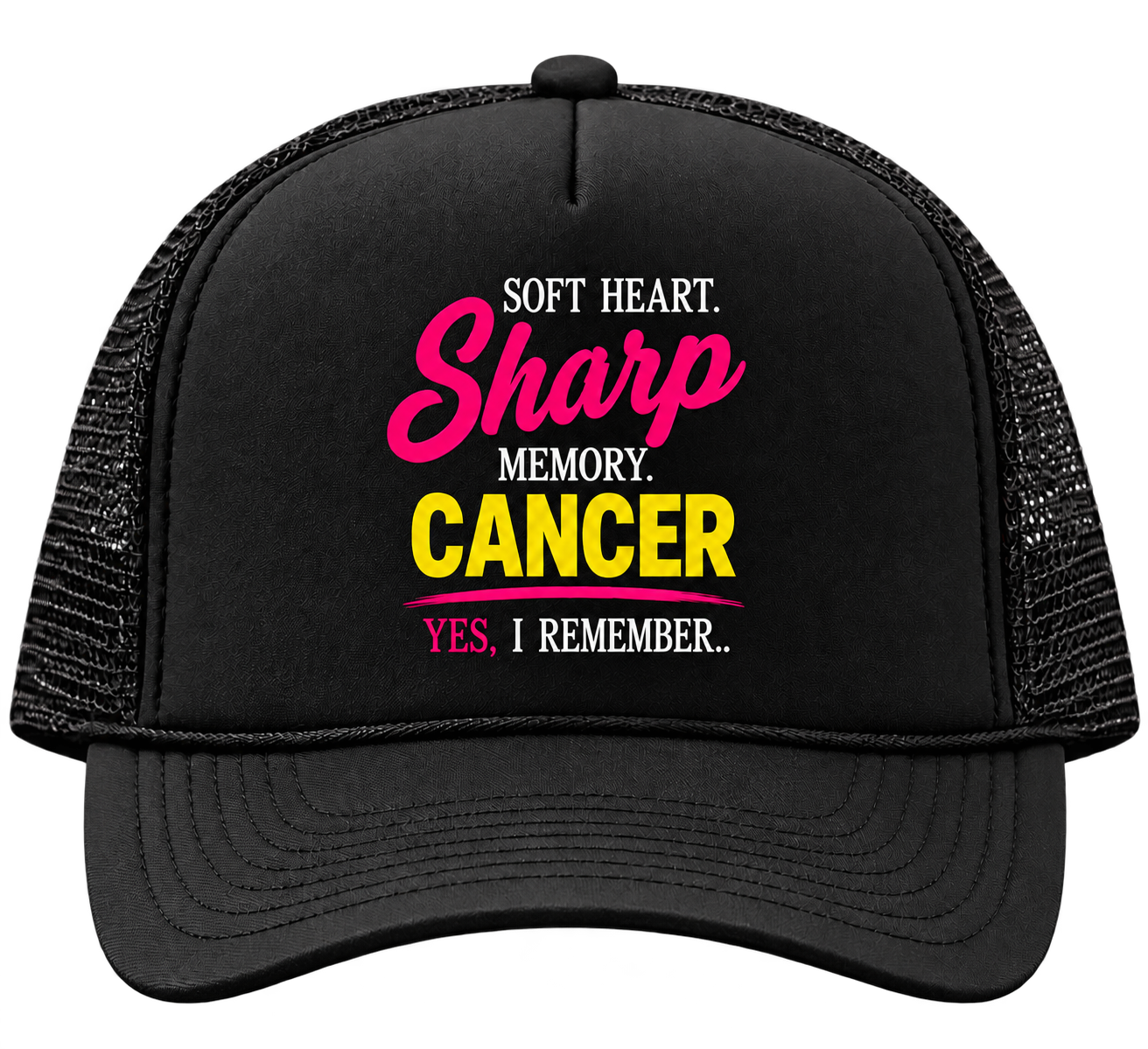 Cancer black trucker hat