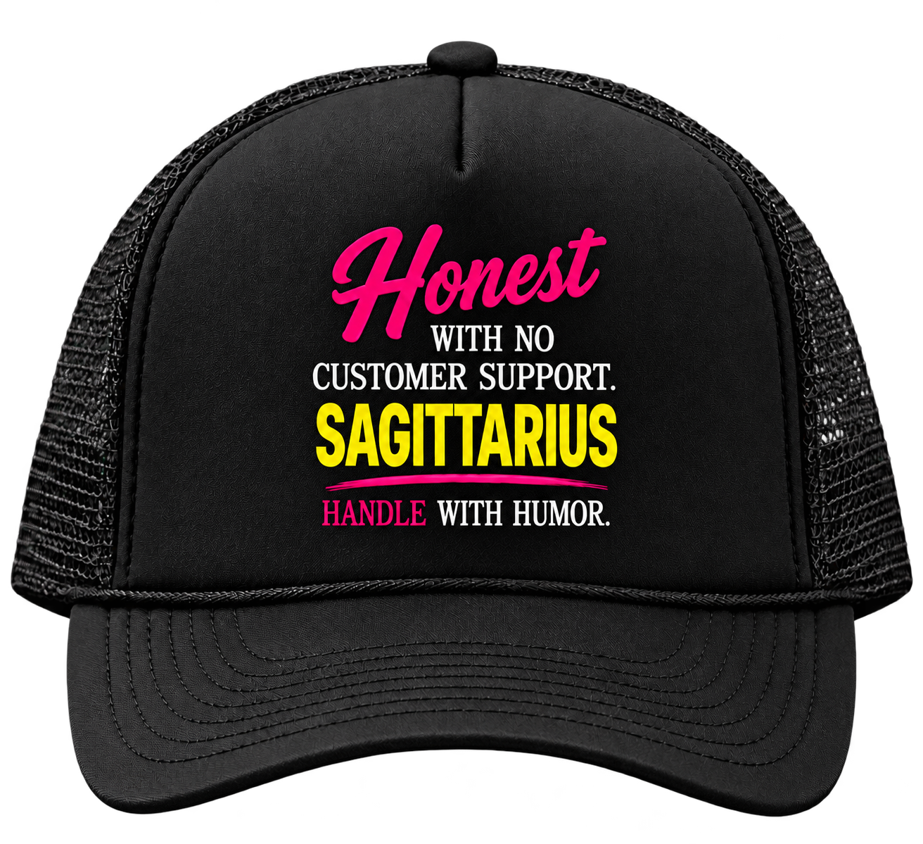 Sagittarius black trucker hat
