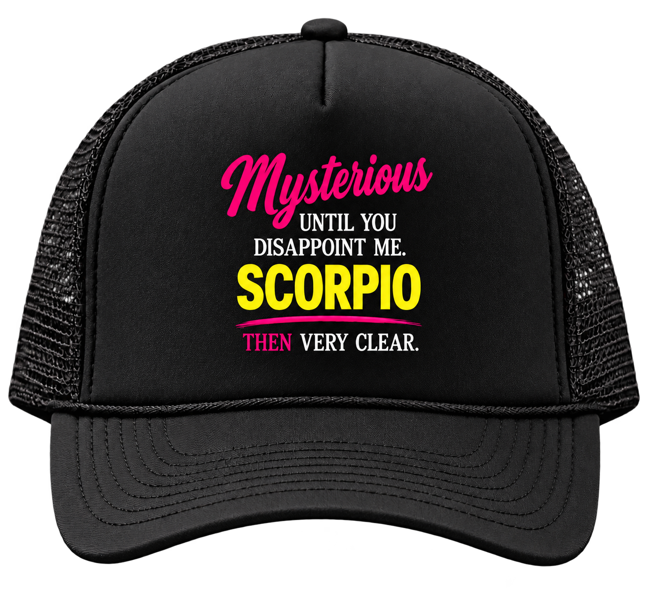 Scorpio black trucker hat